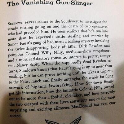 1943 VANISHING GUNSLINGER 1st Edition William Colt MacDonald Hardback 220pp.