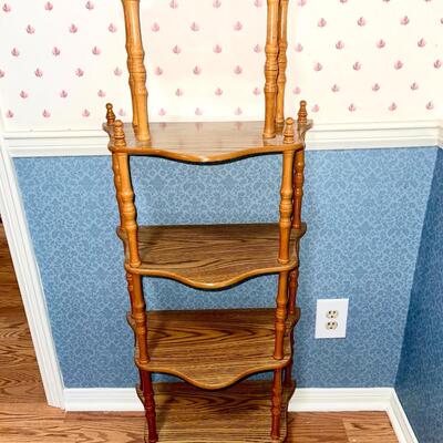 LOT 142  ANTIQUE REPLICA WHAT NOT FREE STANDING SHELF
