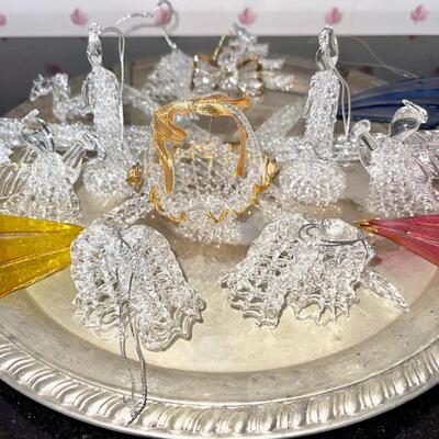 LOT 150  COLLECTION OF SMALL HAND BLOWN GLASS ORNAMENTS