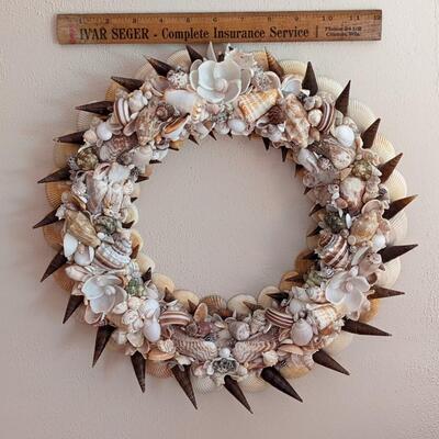 Incredible Shell Wreath, Stunning Craftsmanship!
