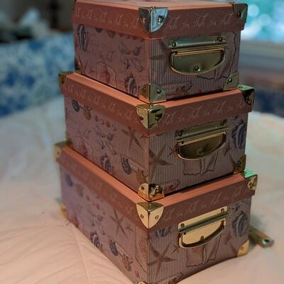 Set of Vintage Decorative Storage Boxes