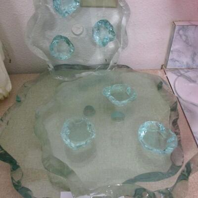Thick Cut Glass Trays