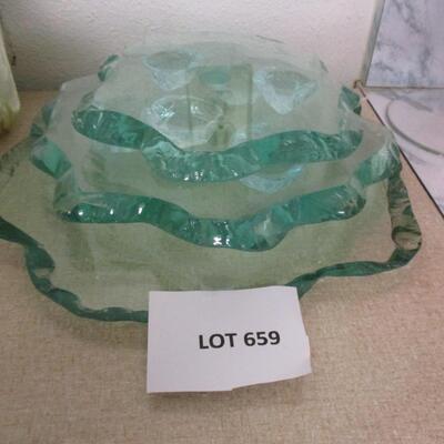 Thick Cut Glass Trays