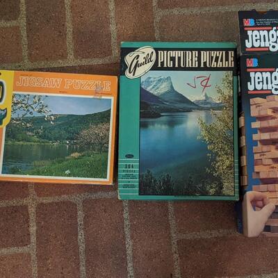 Vintage Puzzles and Jenga, Done