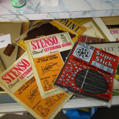 Stenciling supplies