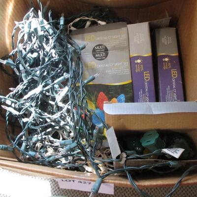 Box of Christmas lights
