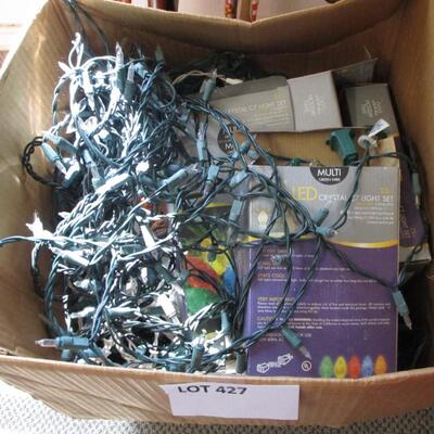 Box of Christmas lights