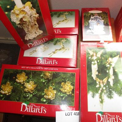 New Dillards Christmas Ornaments