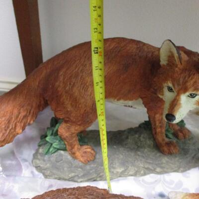 Fox & Cub Statues