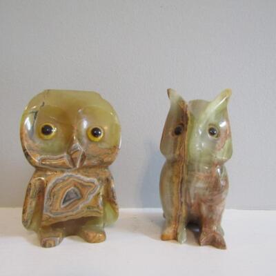 Stone Owls- Possibly Onyx
