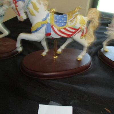 Lenox Pride of America Porcelain Carousel Horses