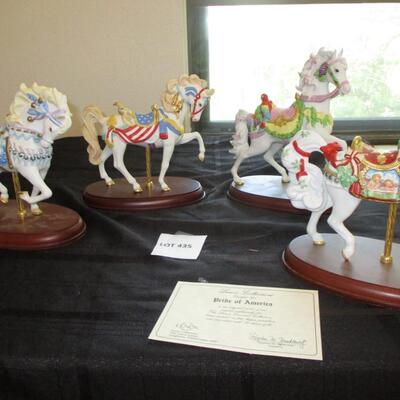Lenox Pride of America Porcelain Carousel Horses