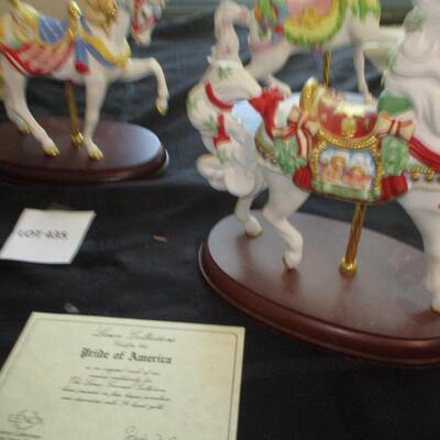 Lenox Pride of America Porcelain Carousel Horses