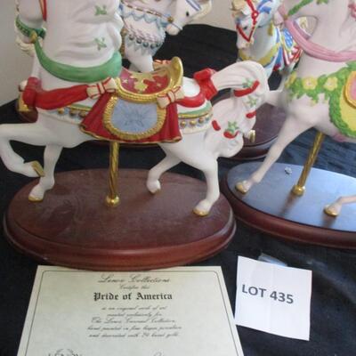 Lenox Pride of America Porcelain Carousel Horses