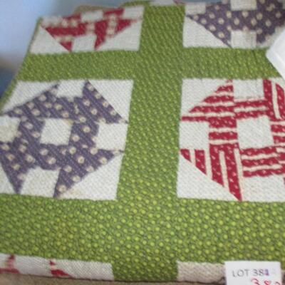 Hand-made Quilt-- Churn Dash Pattern