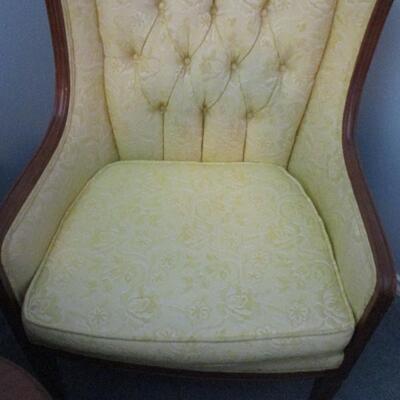 Wingback Yellow Armchair