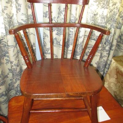 Vintage Child's Table and two Chairs