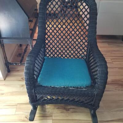 Plastic Wicker Rocking Chair