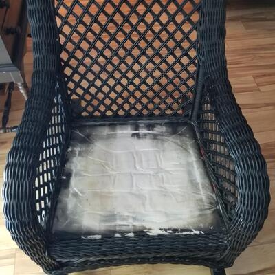 Plastic Wicker Rocking Chair