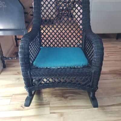 Plastic Wicker Rocking Chair