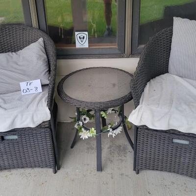 Pair of Outdoor Wicker Seats