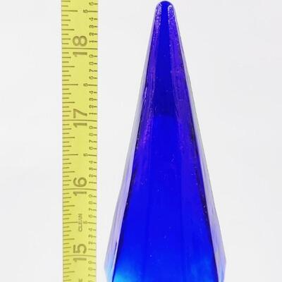 LOVELY COBALT BLUE GENIE GLASS DECANTER