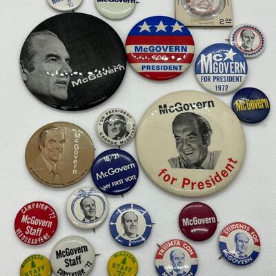 LOT 2: Political Pins, Buttons - George McGovern for President 1972