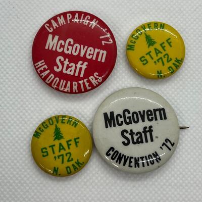 LOT 2: Political Pins, Buttons - George McGovern for President 1972