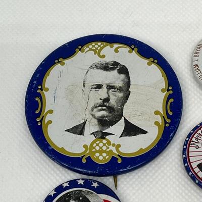 LOT 7: Vintage Reproduction Political Campaing Buttons, Pins - Cracker Barrel Limited Edition from 1970s
