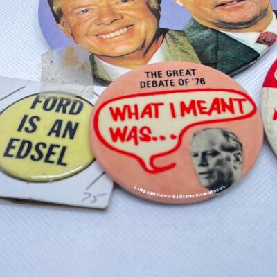 LOT 11: 1976 Presidential Race - Ford Vs. Carter Campaign Pins, Buttons