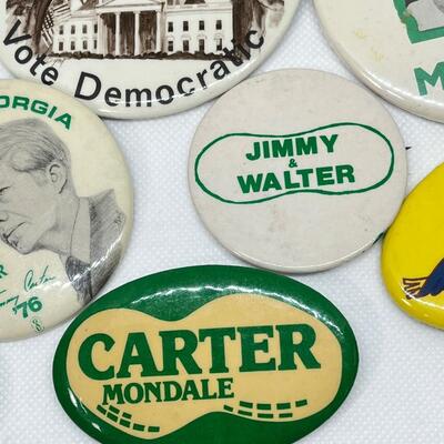 LOT 13: Jimmy Carter Political Pins, Buttons - 1976 Presidential Race