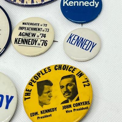 LOT 18: Kennedy Political Pins - JFK, Bobby, Ted