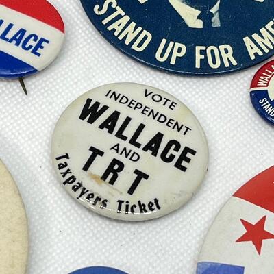 LOT 23: Presidential Political Campaign Pins - George Wallace