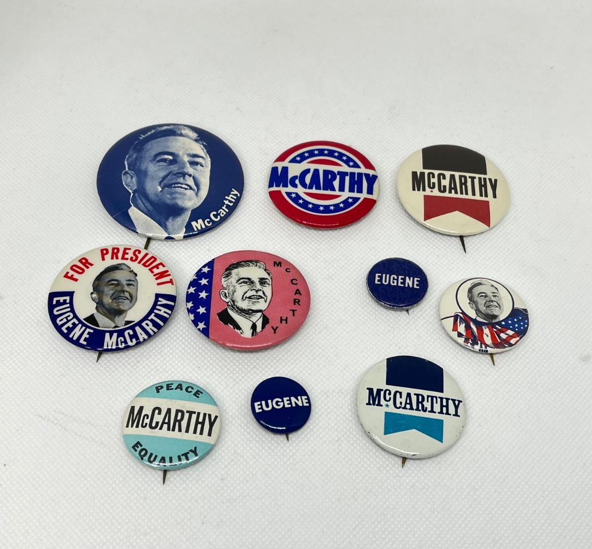 LOT 25: Eugene McCarthy Presidential Political Campaign Buttons ...