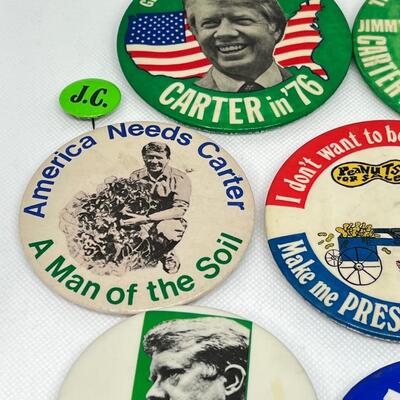 LOT 29: Jimmy Carter 1976 Presidential Campaign Political Pins, Buttons