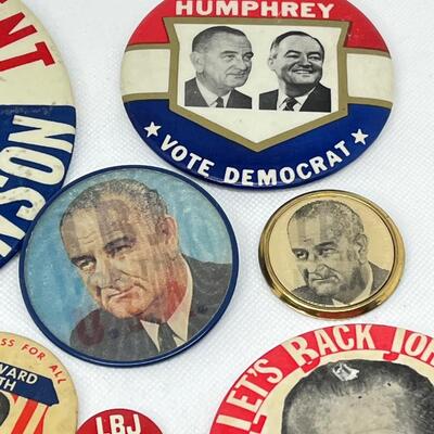 LOT 30: Lyndon Johnson Political Campaign Buttons & More - LBJ