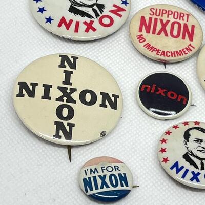 LOT 40: Richard Nixon Political Pins - After Watergate & More