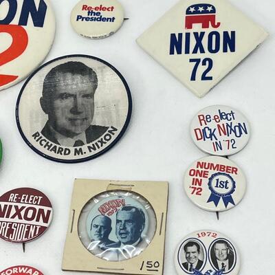 LOT 48: Richard Nixon Political Pins - Anti-McGovern & More