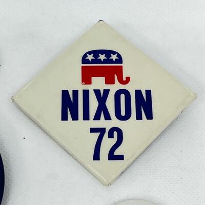 LOT 48: Richard Nixon Political Pins - Anti-McGovern & More