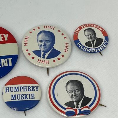 LOT 52: Hubert Humphrey for President Political Pins