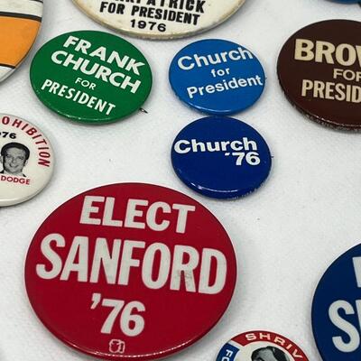 LOT 55: Presidential Political Campaign Pins - 1976 and Later - Ford, Carter, Wallace & More