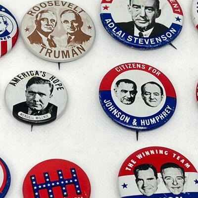 LOT 56: Vintage Reproduction Political Pins - Limited Edition 1970s Cracker Barrel
