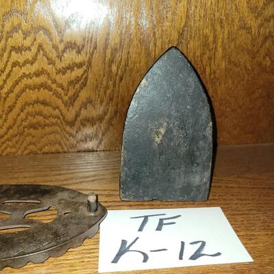 Sad Iron and Trivet Lot