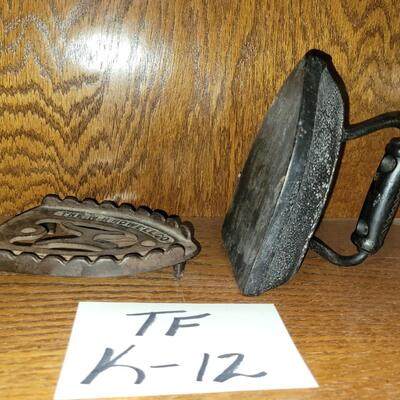 Sad Iron and Trivet Lot