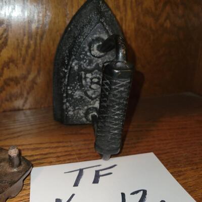 Sad Iron and Trivet Lot