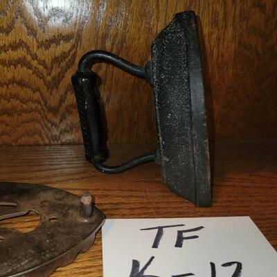 Sad Iron and Trivet Lot
