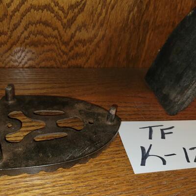 Sad Iron and Trivet Lot