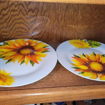 2 Pc FLOWER plate  Dinner PlateLot