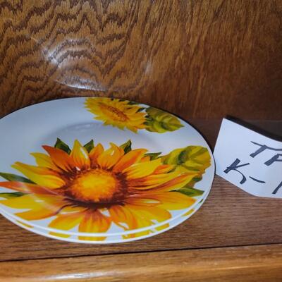 2 Pc FLOWER plate  Dinner PlateLot