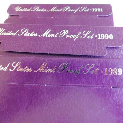 United States Mint Coin Proof Sets 1986-1991 - 6 Clean Sets Total